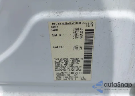 2018 Nissan Leaf Sv from USA, damaged, VIN 1N4AZ1CP3JC305930